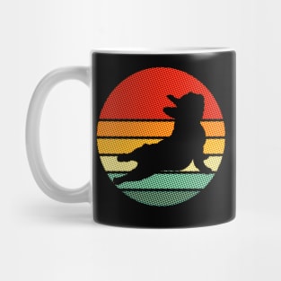 French bulldog, yoga pose, pop sunset, frenchie silhouette Mug